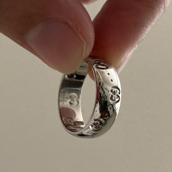 💯 Authentic GUCCI icon 18k white gold ring - Picture 4 of 4